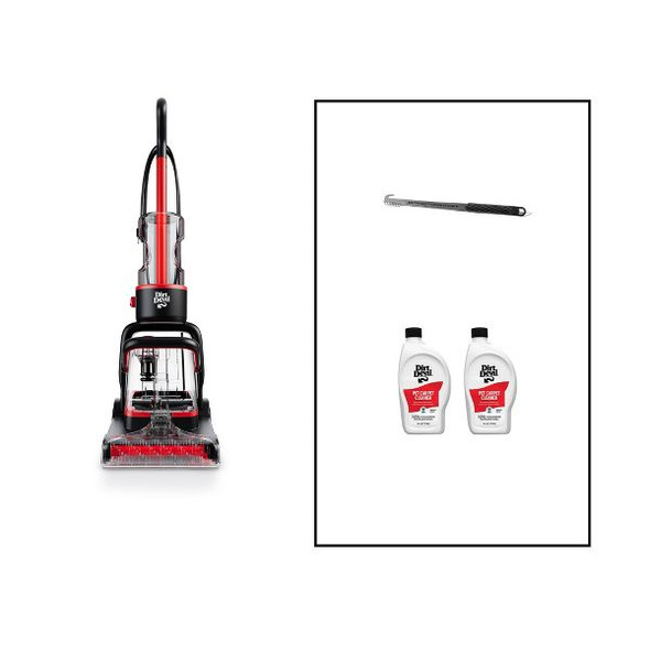 DIRT DEVIL CARPET CLEANER: ELECTRIC FLOOR CARE, 10.5" PATH, 0.5L - RED/BLACK