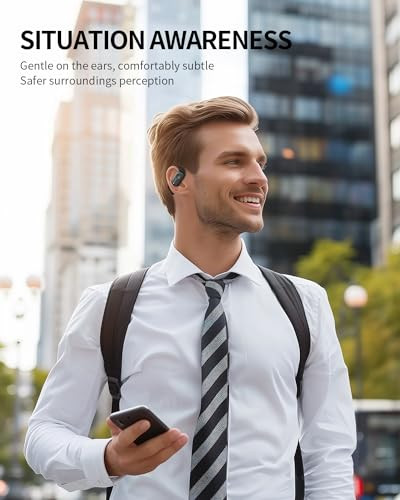 ESCALURE OPEN EAR EARBUDS WITH 4-MIC IPX5 SWEAT RESISTANT EARBUDS BLUETOOTH 5.3 New