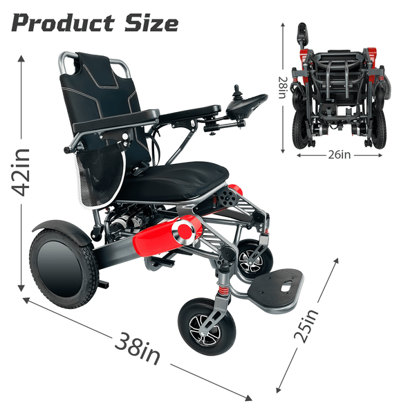 JOHNDAWSON ULTRA LIGHTWEIGHT FOLDABLE POWER WHEELCHAIR 15 MILES LONG RANGE