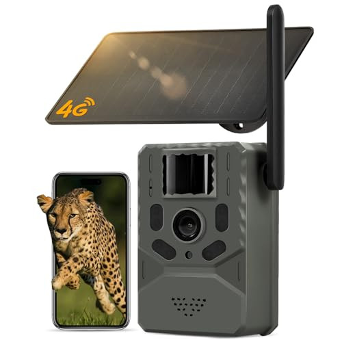 Cellular Trail Camera 4G Unlimited Data Plan Built-in SIM Card 2K Live Feed