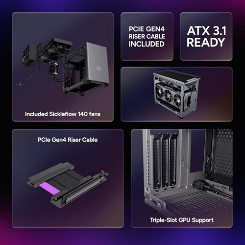 COOLER MASTER NR200P MAX V2 MINI-ITX PC CASE LIQUID COOLER - BLACK/GRAY