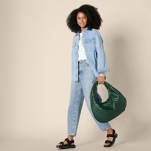 AMAZON ESSENTIALS WOMEN'S WOVEN SHOULDER BAG - BLACK