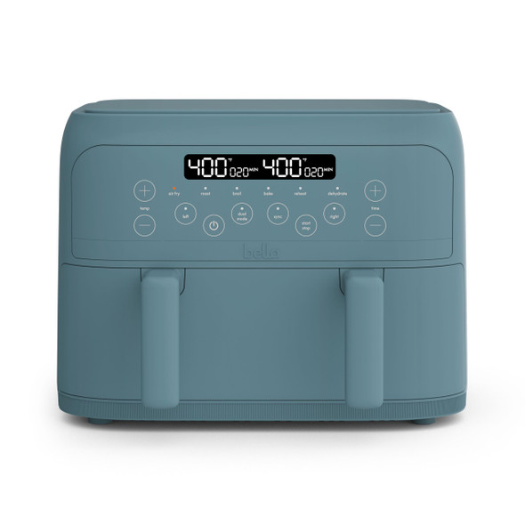 BELLA 4 QT TRIZONE AIR FRYER EVERGOOD CERAMIC NONSTICK COATING DIVIDER -SURF