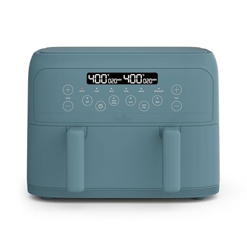 BELLA 4 QT TRIZONE AIR FRYER EVERGOOD CERAMIC NONSTICK COATING DIVIDER -SURF