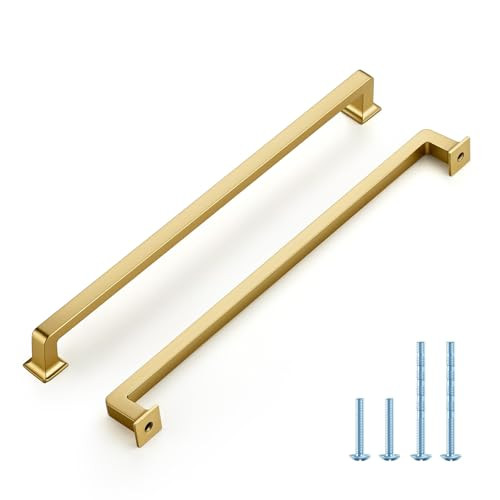HD9ZC256TLS-10P-NEW HOME EDIT BRUSHED BRASS CABINET HANDLES SOLID ZINC ALLOY 10P New