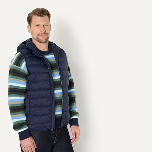AMAZON ESSENTIALS MEN'S REGULAR-FIT LIGHTWEIGHT HOODED PUFFER VEST NAVY XL New