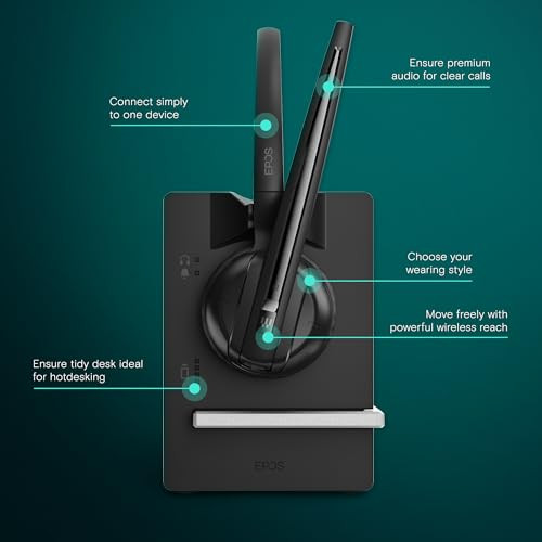 EPOS IMPACT D 10 USB ML II WIRELESS DECT MONO EAR HEADSET 1000999 - BLACK