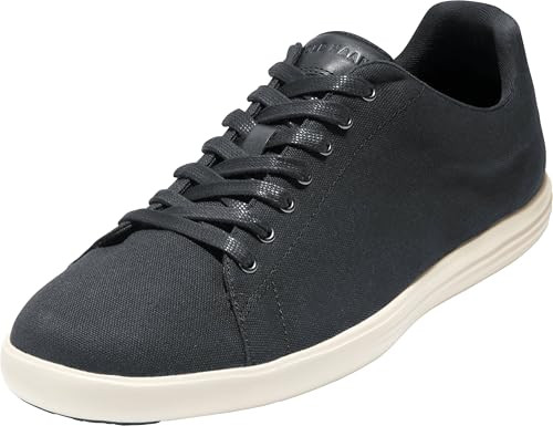 C42258 COLEHAAN MEN'S GRAND CROSSCOURT CANVAS BLACK CANVAS/IVORY  SIZE 11