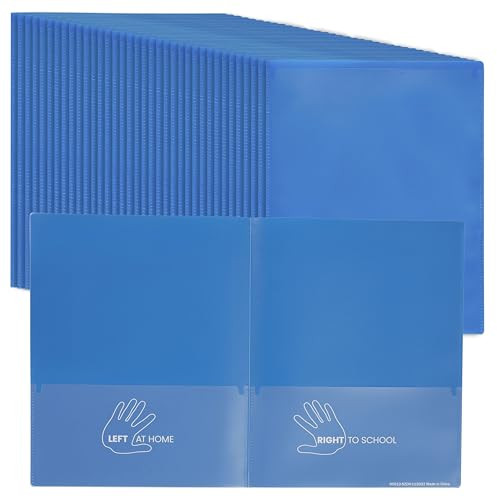 ECR4KIDS 36-PIECE POCKET PARENT-TEACHER CLASSROOM FOLDER, SCHOOL SUPPLIES BLUE New