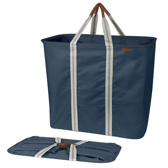 CLEVERMADE COLLAPSIBLE LAUNDRY TOTE - NAVY NOIR