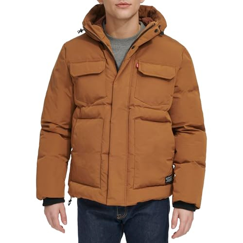 LM4XP235 LEVI SOFTSHELL TRUCKER JACKET MEN'S BROWN SIZE 4XL