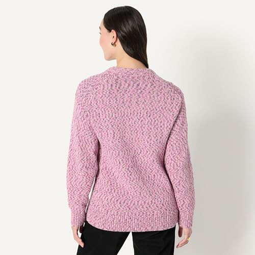 AMAZON ESSENTIALS WOMEN OVERSIZED HEAVYWEIGHT BUTTON CARDIGAN - SIZE M -PINK New