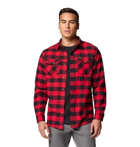 XN8978 COLUMBIA MEN'S BEARMOUTH SPRINGS SIZE M MOUNTAIN RED BUFFALO CHECK New
