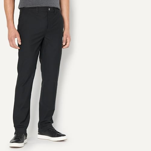 AMAZON ESSENTIALS MEN'S COMMUTER PANTS - SIZE: MEN 34W X 32L - BLACK New