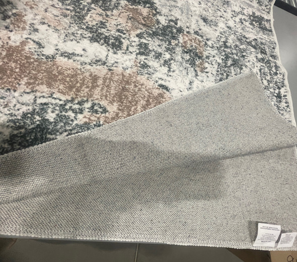 GENERIC LIVING ROOM AREA RUG 5FT X 7FT - GREEN/WHITE/BROWN