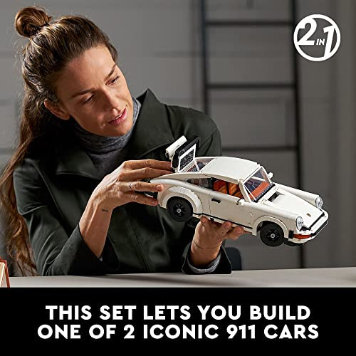 LEGO ICONS PORSCHE 911 COLLECTIBLE CAR MODEL KIT 10295 - WHITE