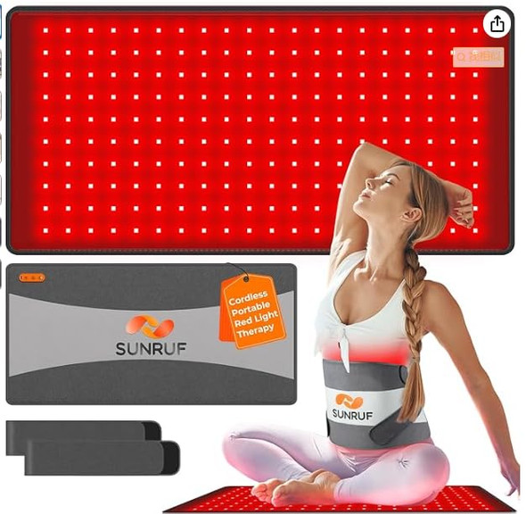 SUNRUF 10000MAH PORTABLE RED LIGHT PAD (24.5"X13") TP-01 - GRAY