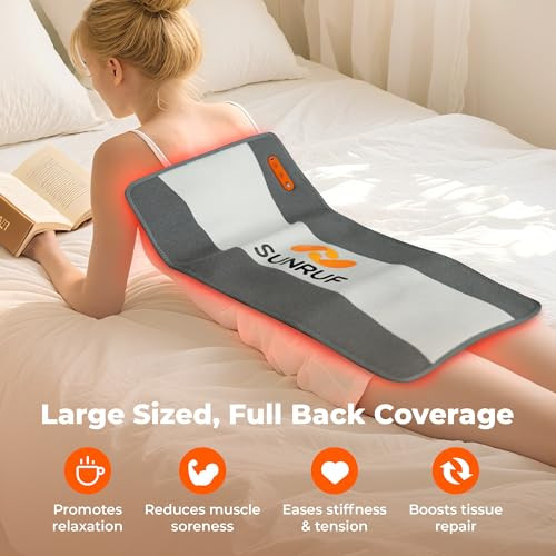 SUNRUF 10000MAH PORTABLE RED LIGHT PAD (24.5"X13") TP-01 - GRAY