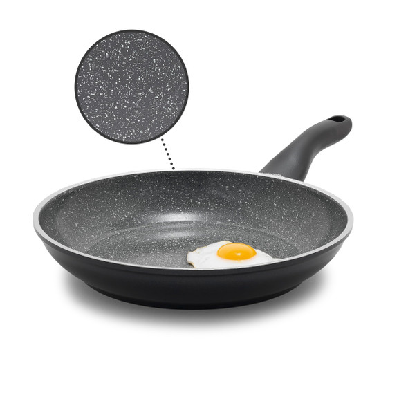 RIGOLETTO 9.5” NONSTICK FRYING PAN SKILLET MADE IN ITALY - BLACK New