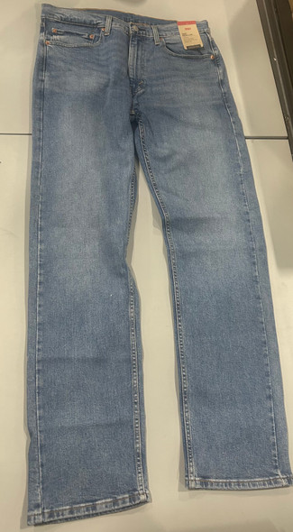 LEVI'S MEN'S 505 REGULAR FIT JEANS - SIZE: MEN 34X34 - LIGHT BLUE New