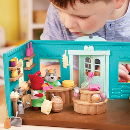 Li'l Woodzeez – Pass – The – Pasta Restaurant Playset – 41 Pieces Dollhouse Set
