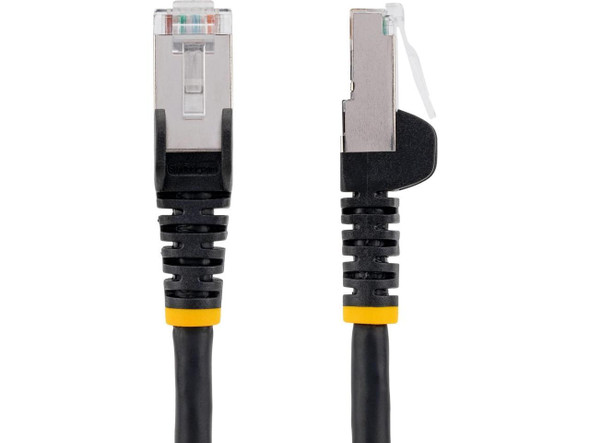 StarTech 2ft CAT6a Ethernet Cable Black Low Smoke Zero Halogen LSZH 10 GbE 100W