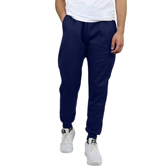 BLUE ICE MEN'S FLEECE-LINED JOGGER SWEATPANTS - SIZE: MEN L - NAVY