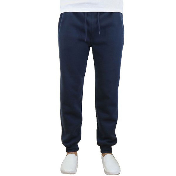 BLUE ICE MEN'S FLEECE-LINED JOGGER SWEATPANTS - SIZE: MEN L - NAVY