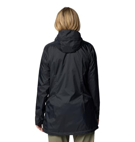 COLUMBIA WOMEN'S SWITCHBACK II LINED LONG JACKET WOMEN XS BLACK WL7995-010