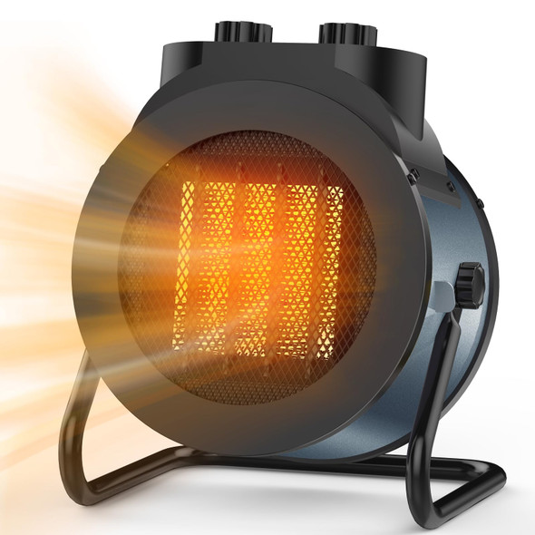 ELEVOKE NFJ-9 Space Heater 1500W PTC Electric Heater 90°Adjustable Angle -Blue New