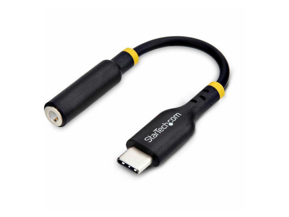StarTech 5in (12.7cm) USB-C to 3.5mm TRRS Headphone/Headset Jack Audio Adapter,