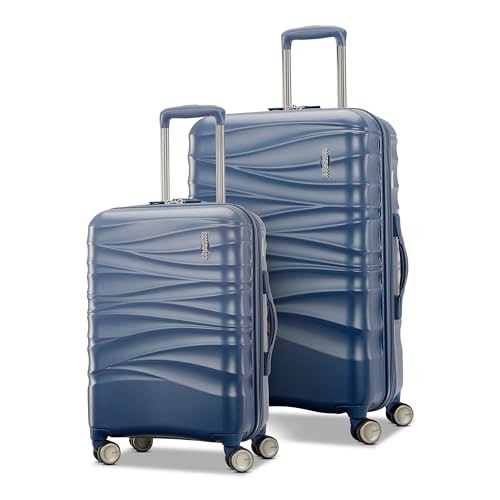 AMERICAN TOURISTER CASCADE HARDSIDE LUGGAGE SPINNER WHEELS 2PC 20/24 - BLUE New