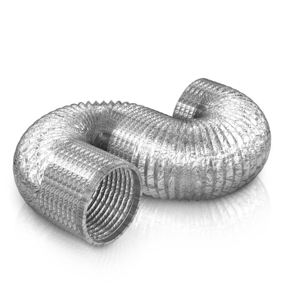 TBCDHCMC 10 INCH SINGLE-LAYER ALUMINUM PET FLEXIBLE DRYER VENT HOSE - ALUMINUM