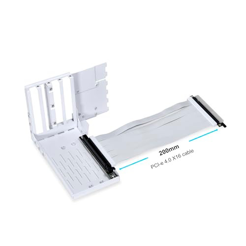 LIAN LI UNIVERSAL 4- SLOTS VERTICAL GPU KIT (WITH GEN 4 RISER) VG4-4 WHITE