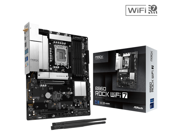 ASRock B860 Rock WiFi 7 LGA 1851 Intel B860 ATX Motherboard