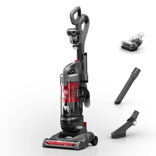 HOOVER REWIND PET UPRIGHT BAGLESS VACUUM CLEANER AUTOMATIC CORD REWIND - GRAY