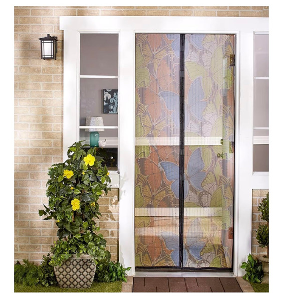 TOTAL VISION BUTTERFLY PATTERN - QUICK INSTALL MESH MAGNETIC SCREEN VT-01858 New
