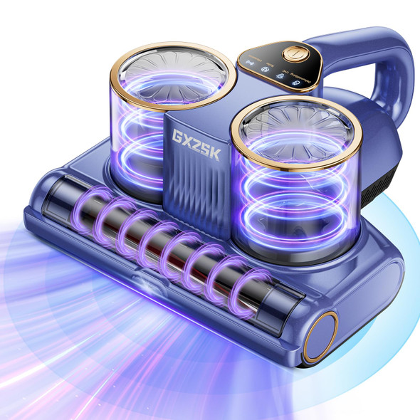 GXZSK MATTRESS VACUUM CLEANER, 253.7NM UV-C LIGHT, HEATING, DUAL CUP - PURPLE