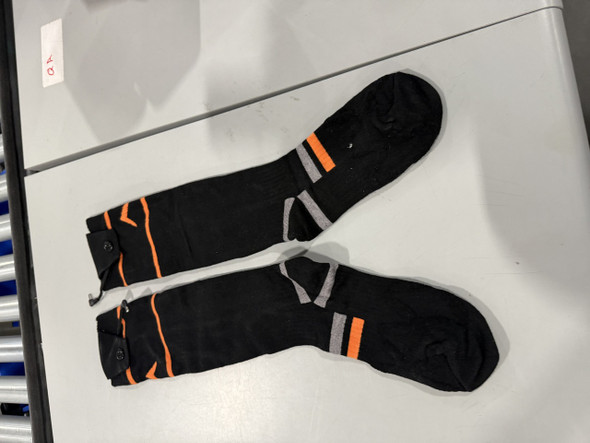 MATKAO HEATED SOCKS FOR WOMEN MEN RECHARGEABLE WASHABLE - L - BLACK/ORANGE