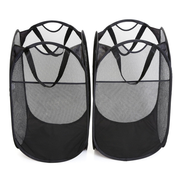 SMART DESIGN POP UP LAUNDRY HAMPER WITH EASY CARRY HANDLES 3016120 - BLACK