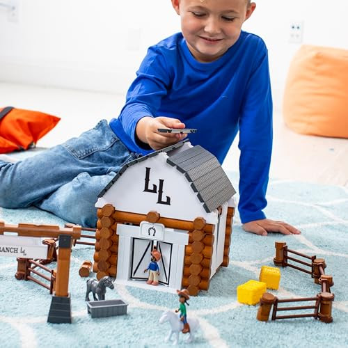 LINCOLN LOGS BIG SKY RANCH BUILDING SET - 00803 - Brown