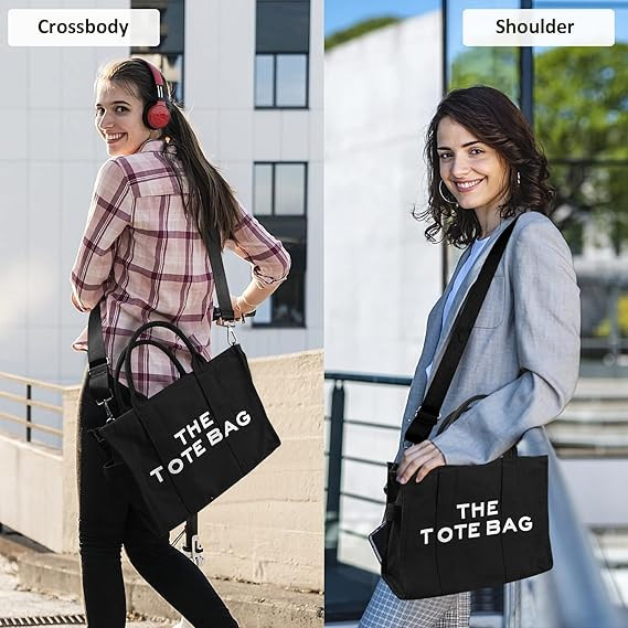 LJMBOEN TOTE BAGS FOR WOMEN - BLACK