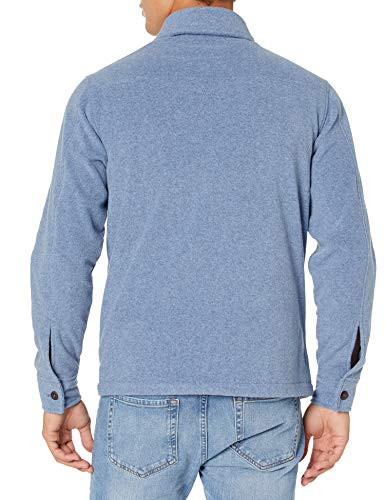 AMAZON ESSENTIALS POLAR FLEECE SHIRT JACKET WINTER MEN XS - INDIGO BLUE HEATHER New