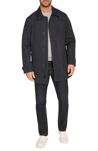 COLE HAAN MEN'S FRONT ZIP WATER RESISTANT RAIN JACKET SIZE MEN L - NAVY