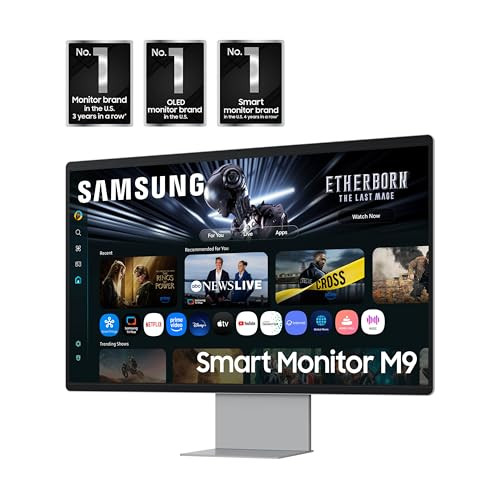 SAMSUNG 32” OLED M9 SMART MONITOR 4K QD-OLED 165HZ 0.03MS LS32FM902SNXZA - GRAY