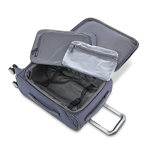 Samsontie Ascentra Softside Luggage 2 Piece Set Duffel/19 inch Carry on - Slate New
