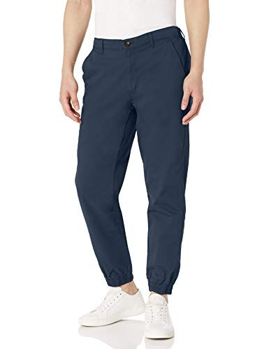 AMAZON ESSENTIALS MEN'S STRAIGHT-FIT WASHED CHINO JOGGER 2XL NAVY