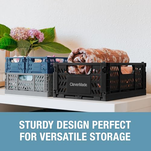CLEVERMADE COLLAPSIBLE MINI CRATES, MULTICOLOR - MCBUN-AUVY6PK