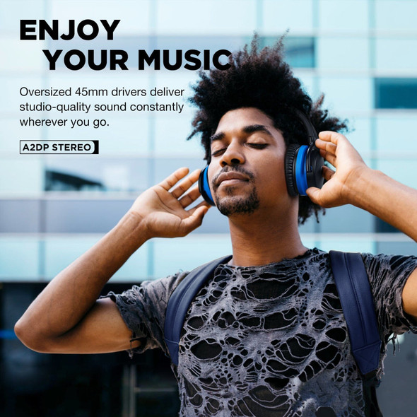 COWIN E7 BASIC B ACTIVE NOISE CANCELLING HEADPHONES BLUETOOTH - BLUE,BLACK