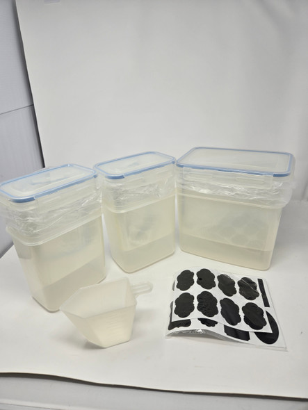VTOPMART AIRTIGHT FOOD STORAGE CONTAINERS 6 PIECES PLASTIC BPA FREE - BLUE